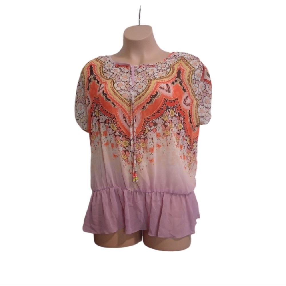 Floral tunic top
